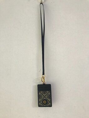 Tory Burch Black Lanyard ID Credit Card Holder